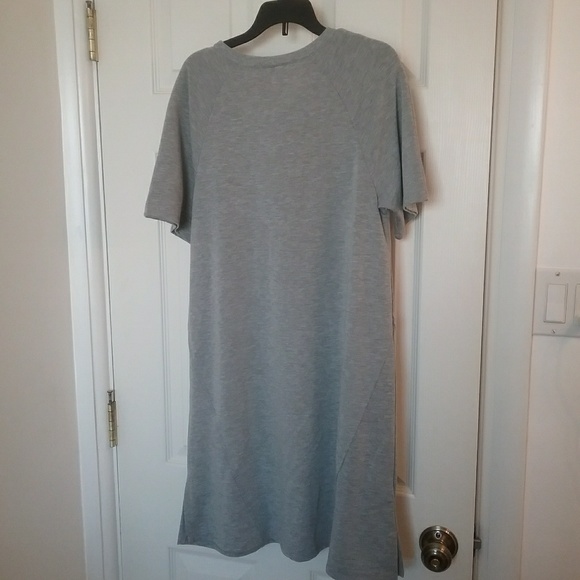 NWT LaceUp Sleeve GreyKnit Dress M FirmPrice*Last1 - Picture 2 of 3